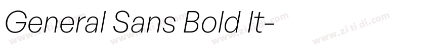 General Sans Bold It字体转换